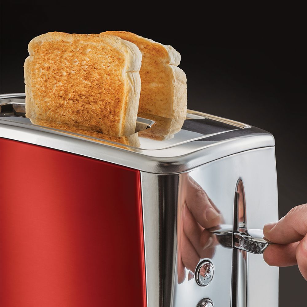 Russell Hobbs Luna 2 Slice Toaster Solar Red - Image 2