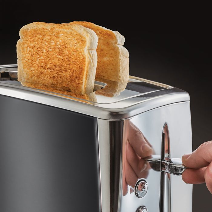 Russell Hobbs Luna 2 Slice Toaster Grey - Image 3