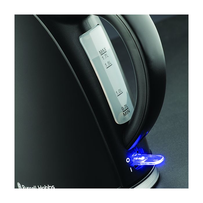 Russell Hobbs 1.7L Matte Stainless Kettle Black - Image 4