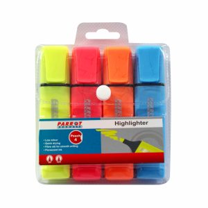 Highlighter Marker Pouch 4 (Yellow - Pink - Blue - Orange)