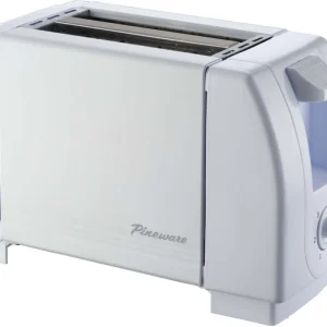Pineware White 2-Slice Toaster