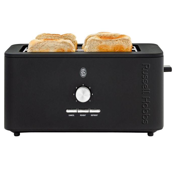 Russell Hobbs Nexus 4 Slice Toaster Black - Image 4