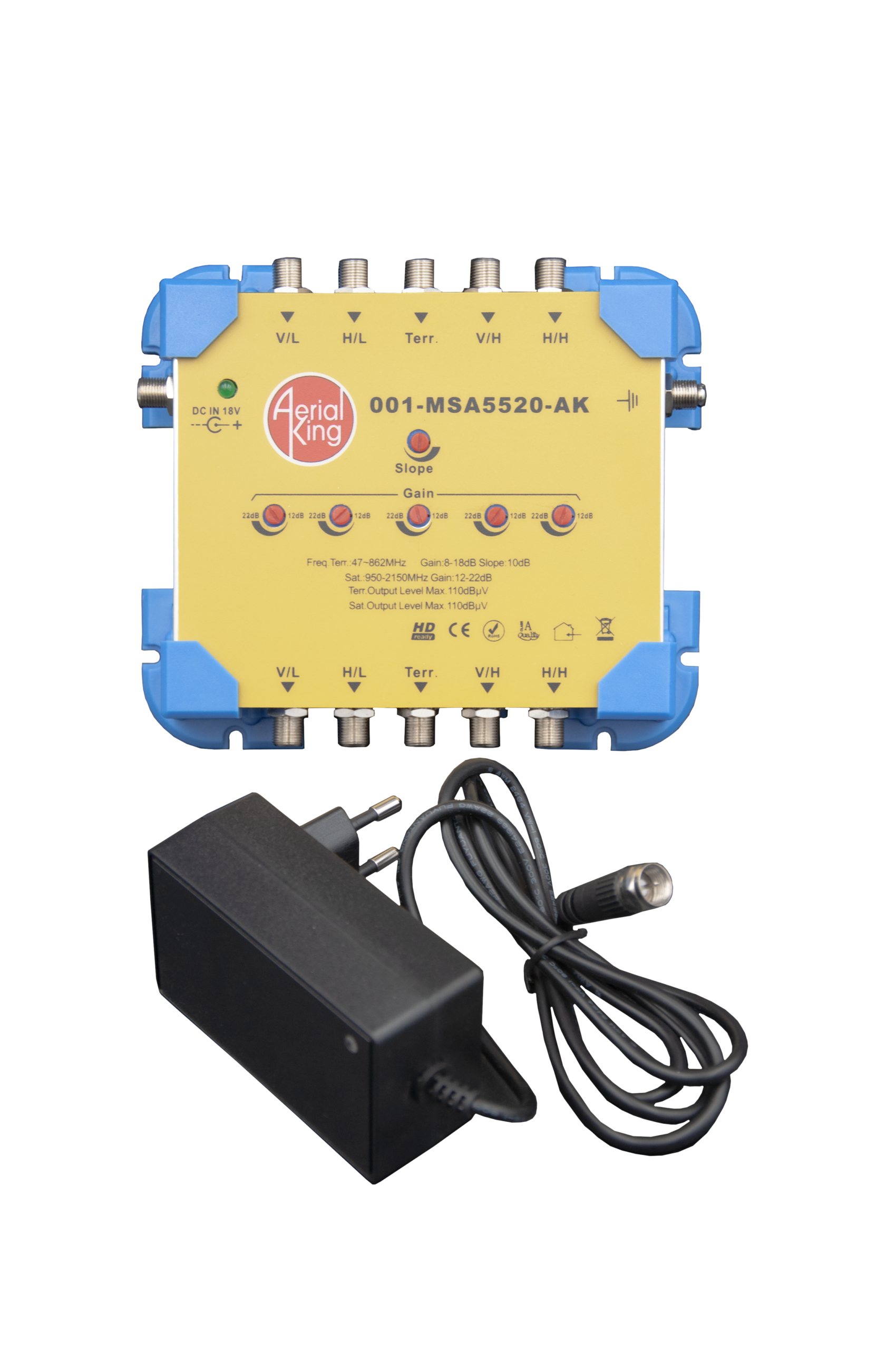 Mswitch Launch Amp 20Db 5 In 5 Out