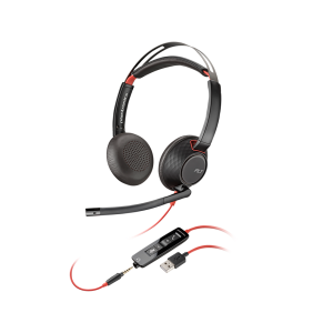 Poly Blackwire 3320 Stereo Microsoft Teams Certified USB-C Headset +USB-C/A Adapter