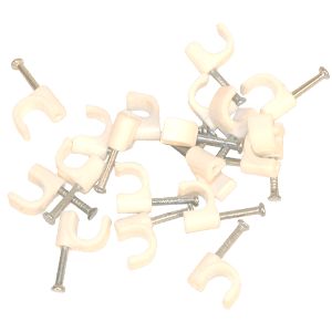 Aerial King Cable Clips 7mm White (Pack of 100)